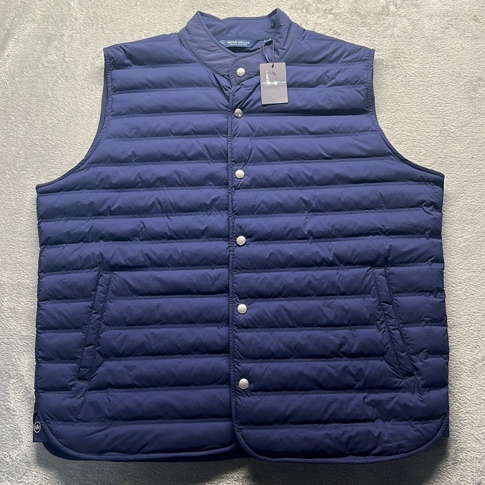 Peter Millar Men's XXL Quilted Puffer Regent Vest navy blue MSRP $285 NWT